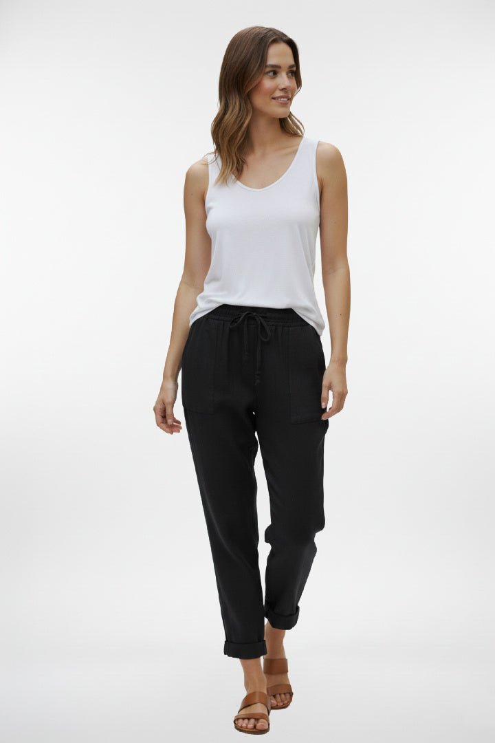Tapered Linen Pants
