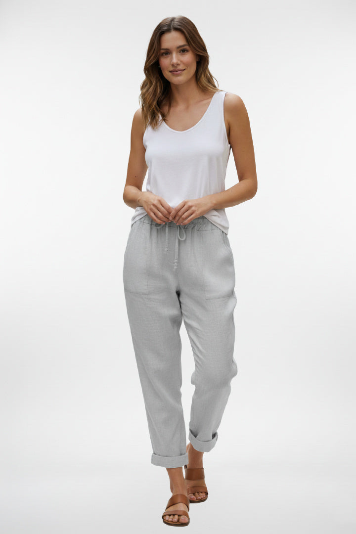 Tapered Linen Pants