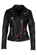 Veste en cuir Tavi 2 RF, noire