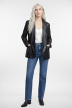 The Blake Classic Faux Leather Blazer