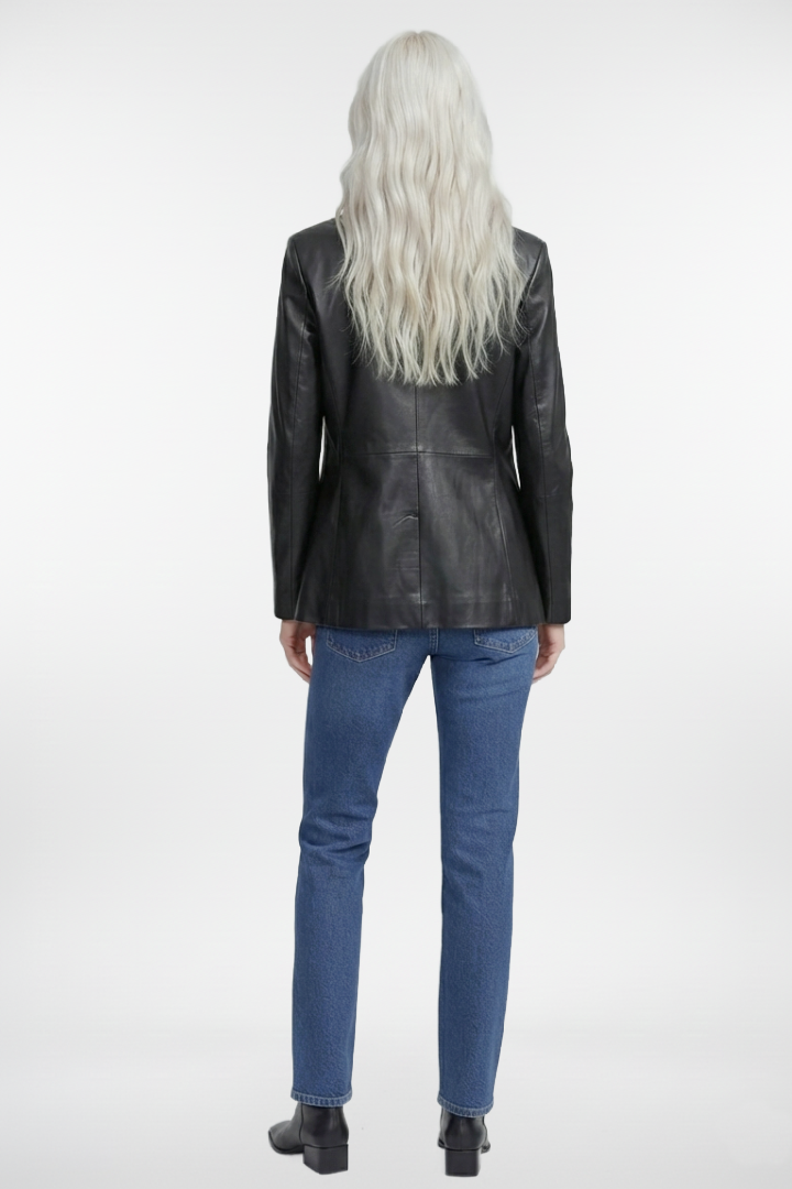 The Blake Classic Faux Leather Blazer