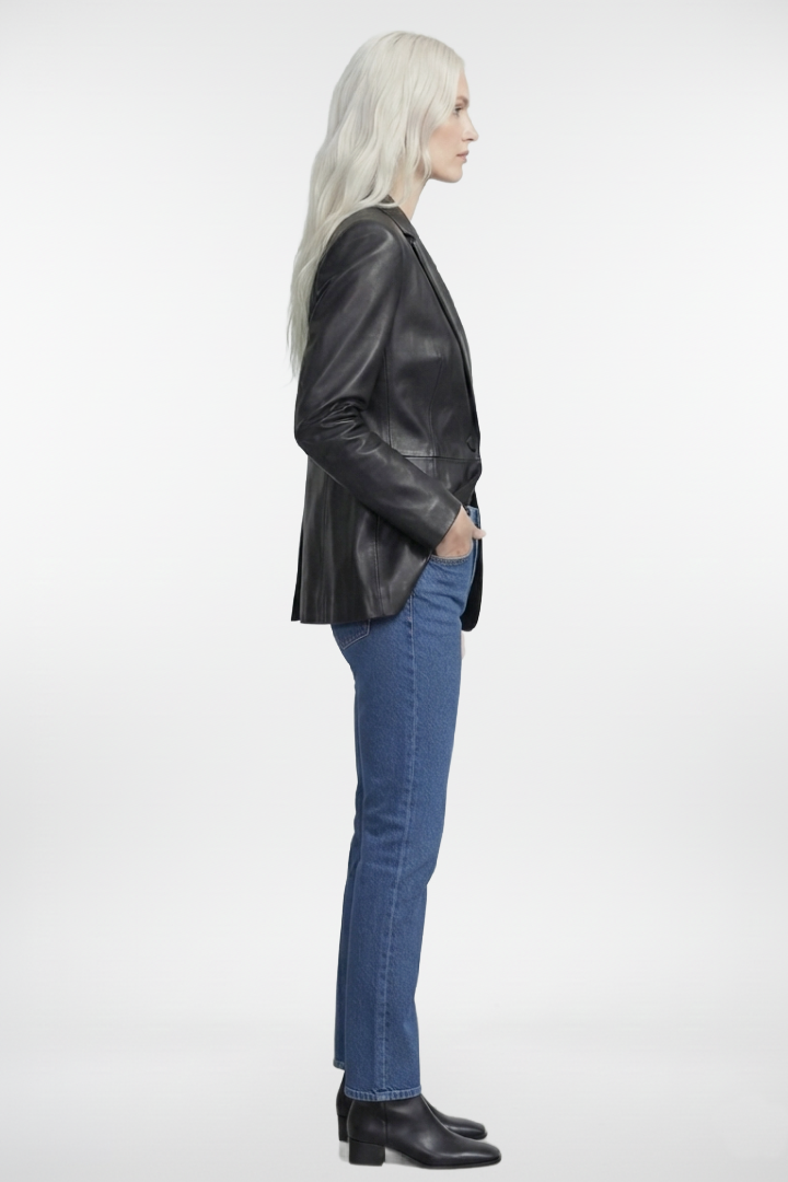 The Blake Classic Faux Leather Blazer