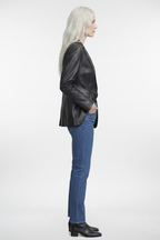 The Blake Classic Faux Leather Blazer
