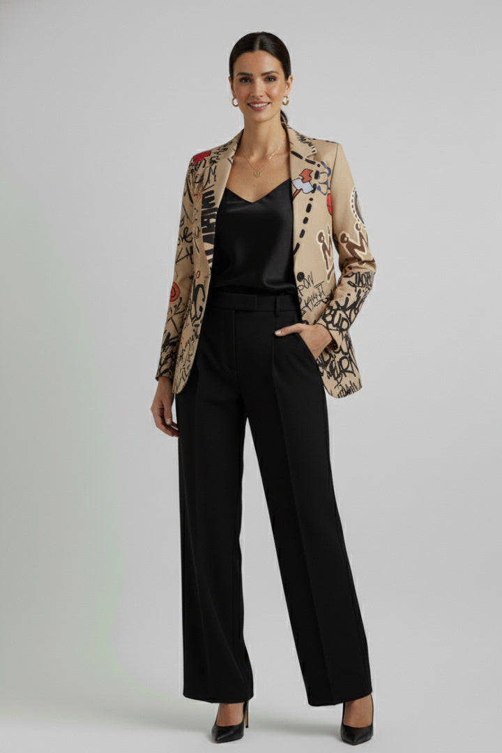 The "Peace & Love" Graffiti Art Blazer