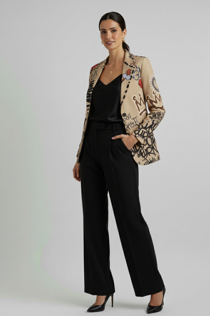 The "Peace & Love" Graffiti Art Blazer