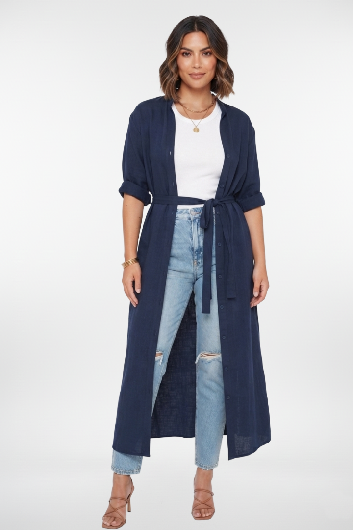 Vestido camisero de elegancia atemporal