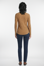 Tobacco Brown Long-Sleeve Top