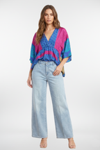 Togetherness Top Fucshia and Blue