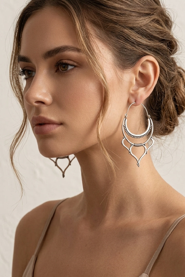 Boucles d'oreilles tribales en laiton