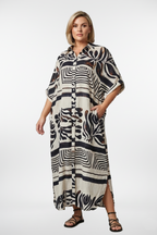 Tropical Escape Maxi Shirt Dress