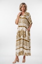 Tropical Escape Maxi Shirt Dress