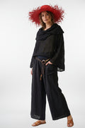 Twisted Front Linen Top