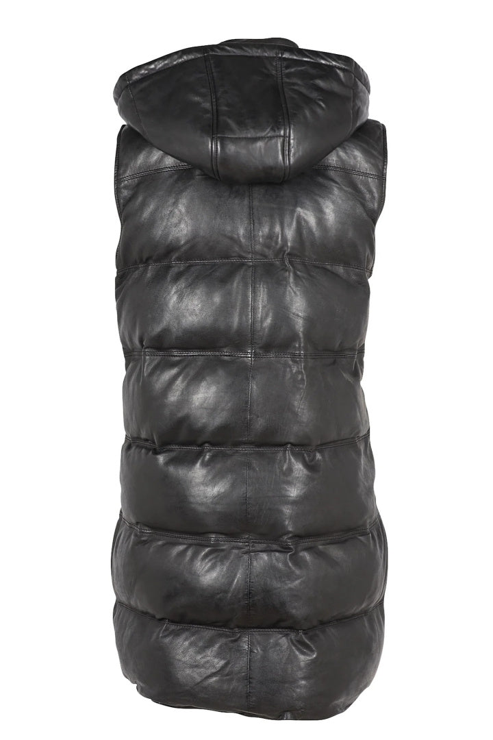 Veo CF Leather Vest, Black