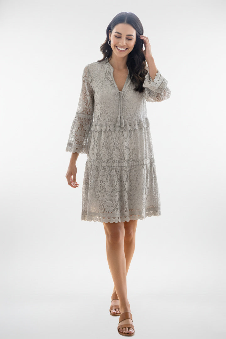 Vestido de encaje bohemio vintage