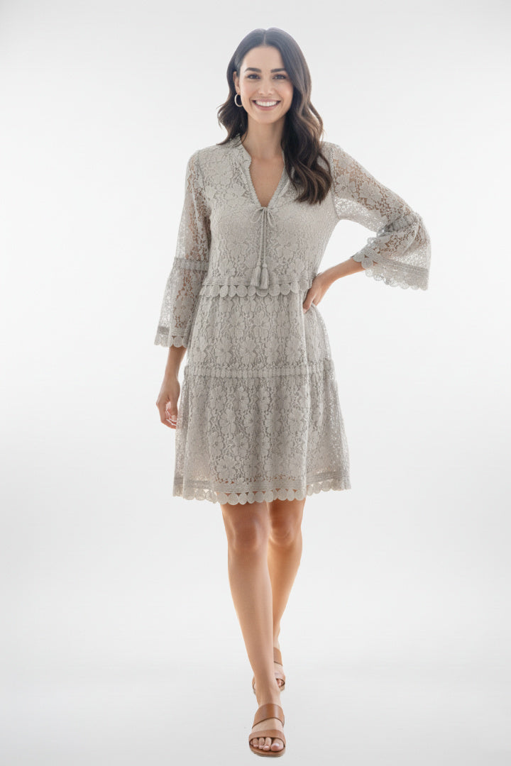 Vestido de encaje bohemio vintage