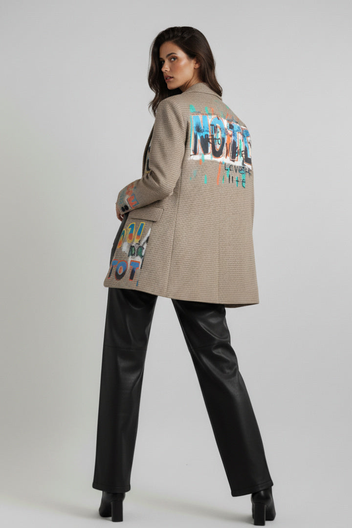 Vintage Oversized Graffiti Blazer
