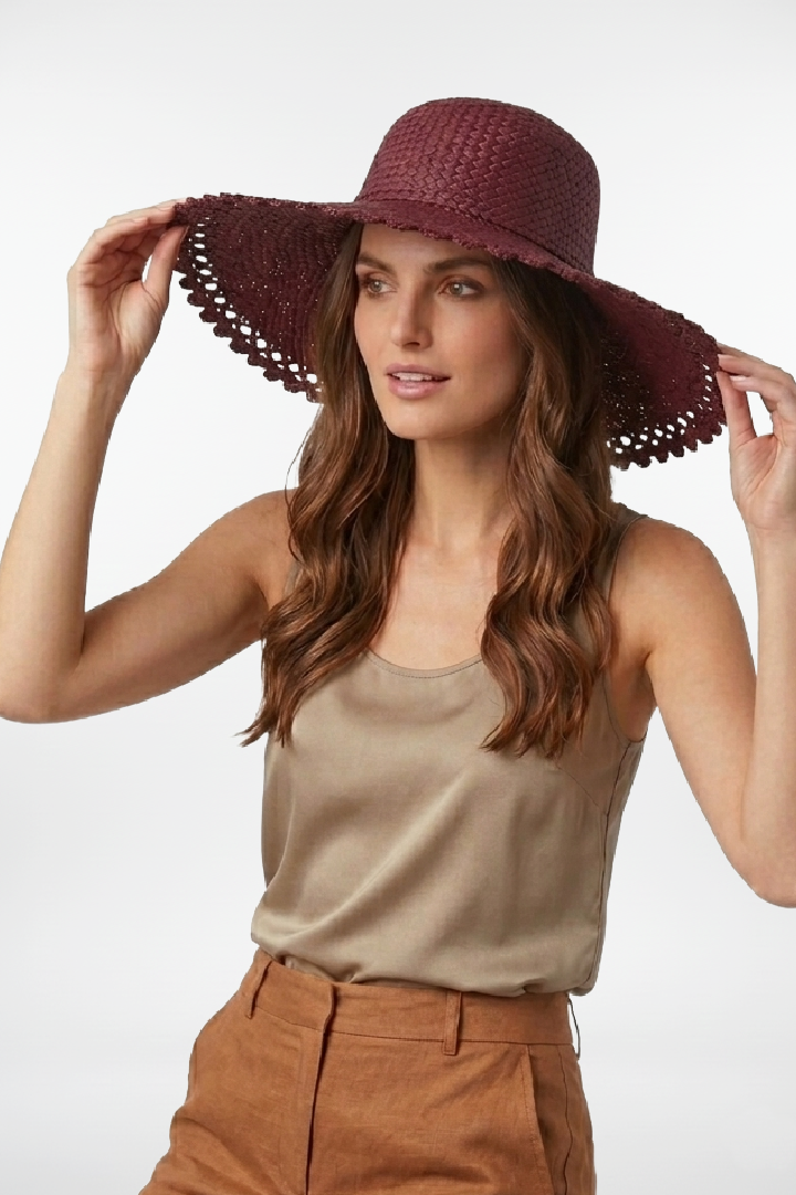 Wide Brim Raffia Hat