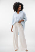Wide Leg Linen Palazzo Pants