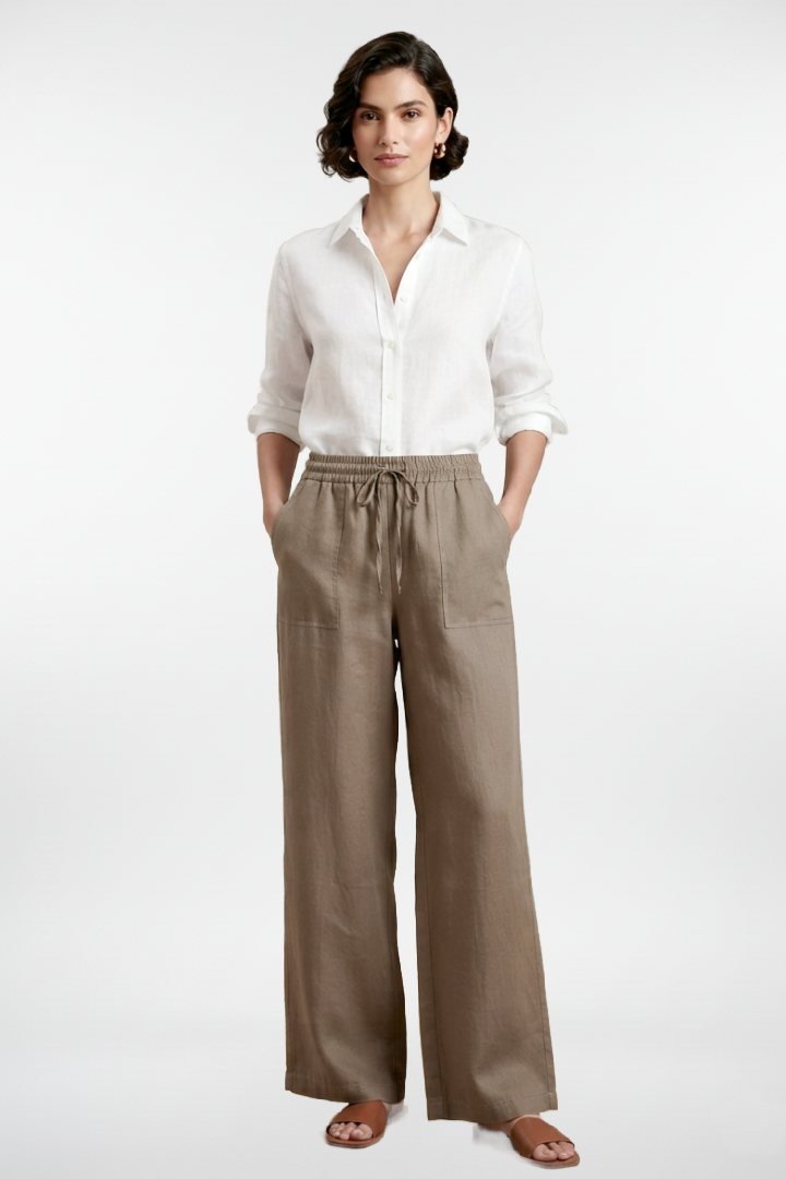 Wide Leg Silky Trousers