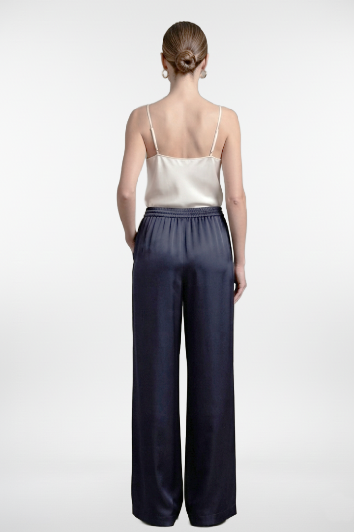 Wide Leg Silky Trousers