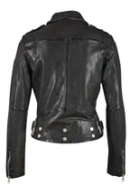 Veste en cuir Wild 2 RF, noire