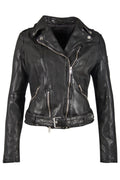 Veste en cuir Wild 2 RF, noire