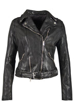Veste en cuir Wild 2 RF, noire