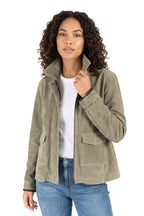 Yaima CF Leather Jacket, Light Sage