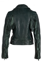 Zoe RF Leather Jacket, Dark Cedar