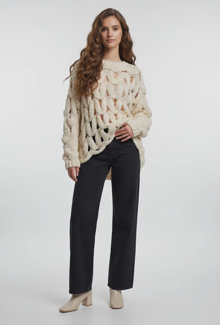 Eggie Open-Knit Sweater