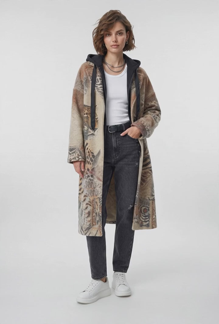Sun Tiger Boiled Wool Coat