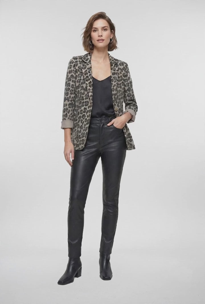 Animal Print Relaxed Blazer