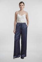 Wide Leg Silky Trousers