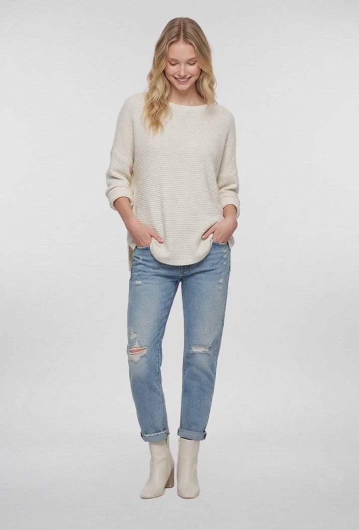 Textured Long Sleeves Top